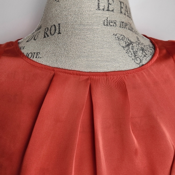 DKNY Red Ruffle Blouse - Picture 3 of 12